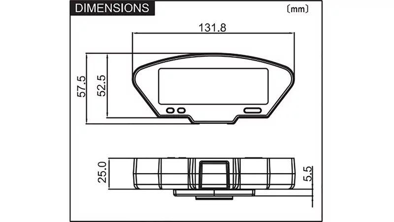 DAYTONA DEVA01 Digitales Multifunktionscockpit, all in one, mit Halter