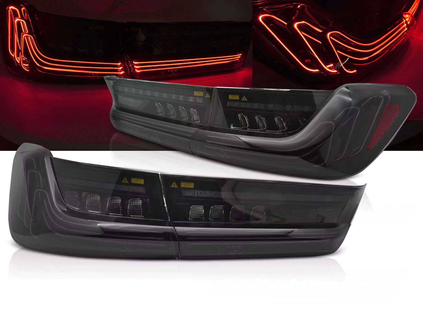 Led Tail Lights Smoke Laser Look Fits Bmw G20 19-22