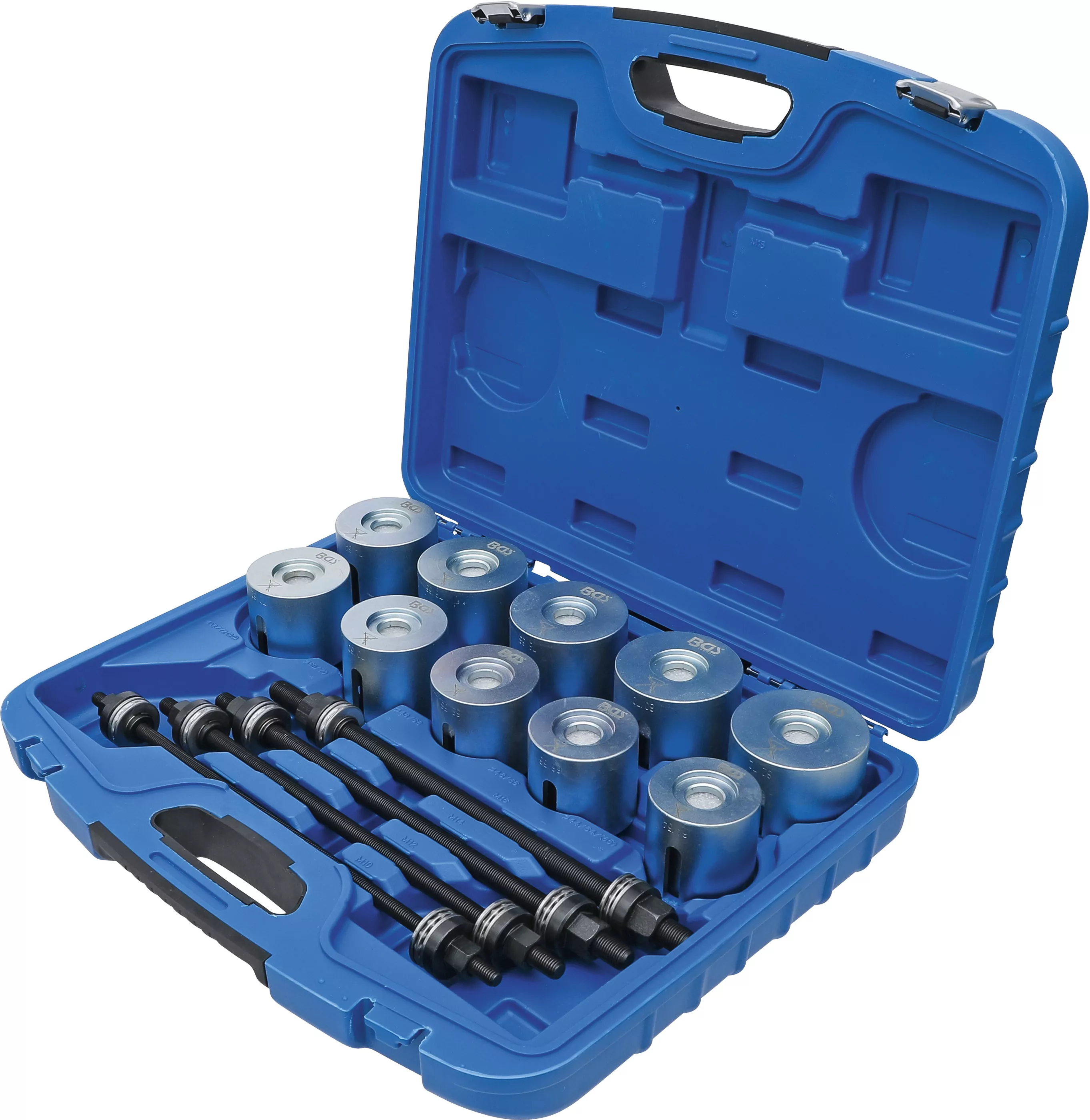 Zug- und Druckhülsen-Satz | mit 4 Spindeln | 24-tlg.