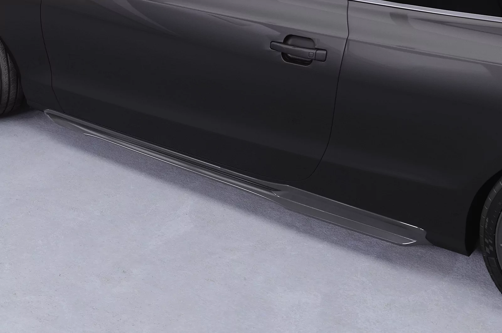 Seitenschweller für Audi A5 8T Coupe und Cabrio SS512 Schwarz Strukturiert