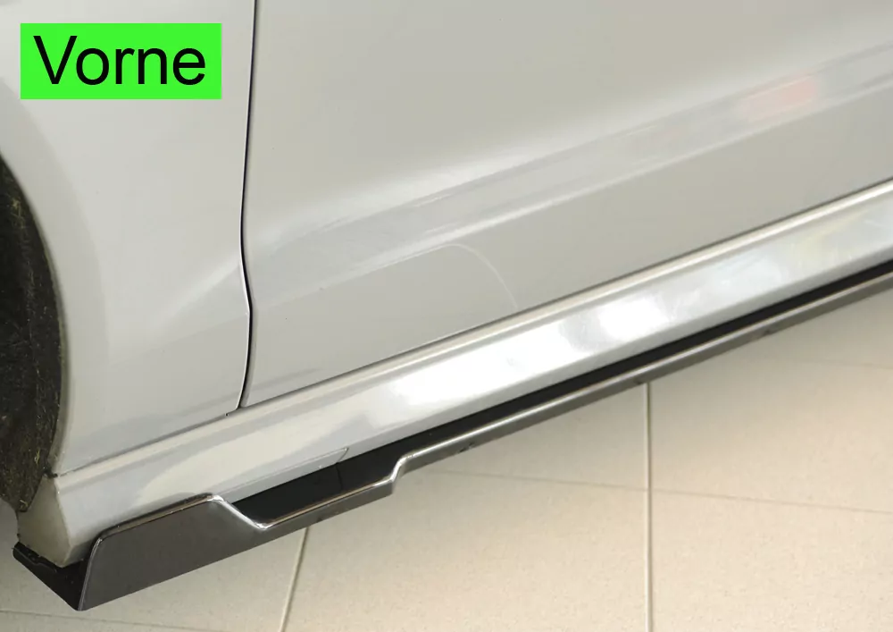 Rieger Seitenschweller links ansatz (2-tlg.) glanz schwarz für Audi A6 S6 (4G/C7) Lim. 09.14- (ab Facelift)