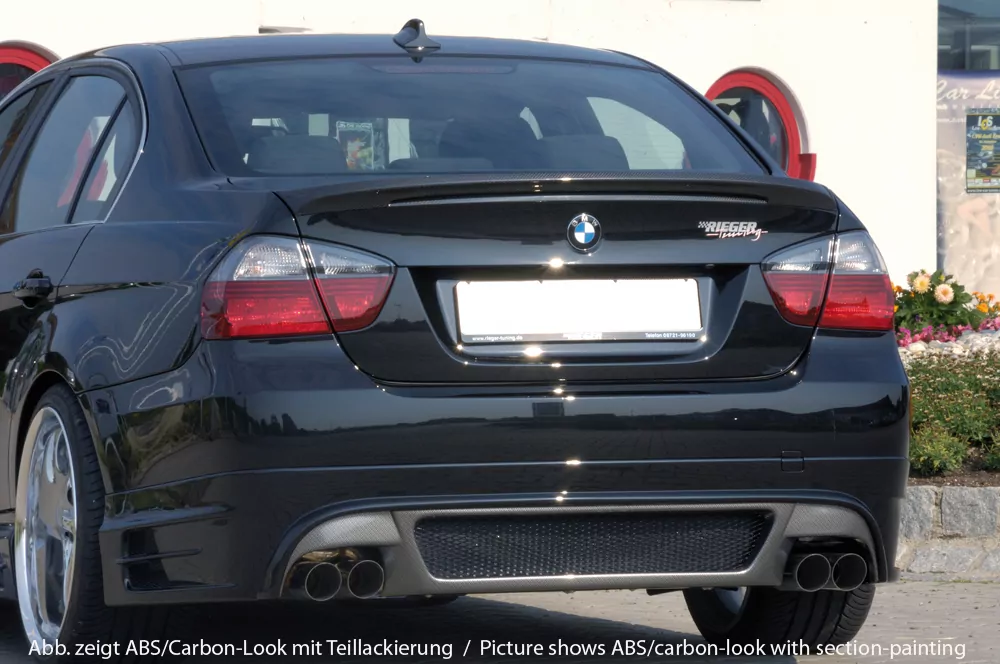 Rieger Heckschürzenansatz für BMW 3er E90 | Lim. 03.05-08.08 (bis Facelift) -> nicht für 335i! nicht für M-Paket-Heckschürze!