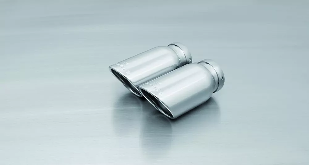 Remus Sportschalldämpfer mit li/re je 2 Endrohren für Seat Leon (5F) 5-tür.  Ø84mm eingerollt, schräg, Golf VII, (AU) 2012=>