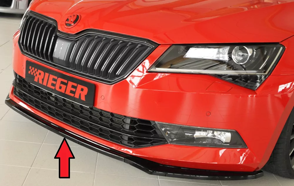 Rieger Spoilerschwert für Skoda Superb III (3T/3V) | Lim. 03.15-10.18 (bis Facelift) für orig. Frontschürze
