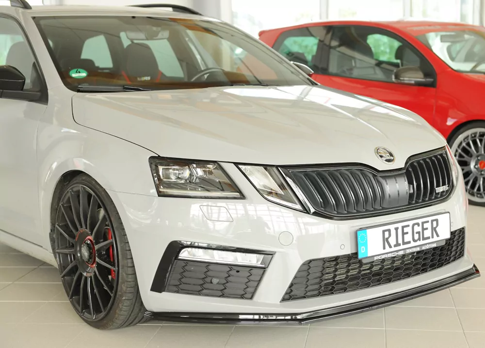 Rieger Spoilerschwert für Skoda Octavia RS (5E) | Combi 02.17- (ab Facelift) für orig. RS-Frontschürze