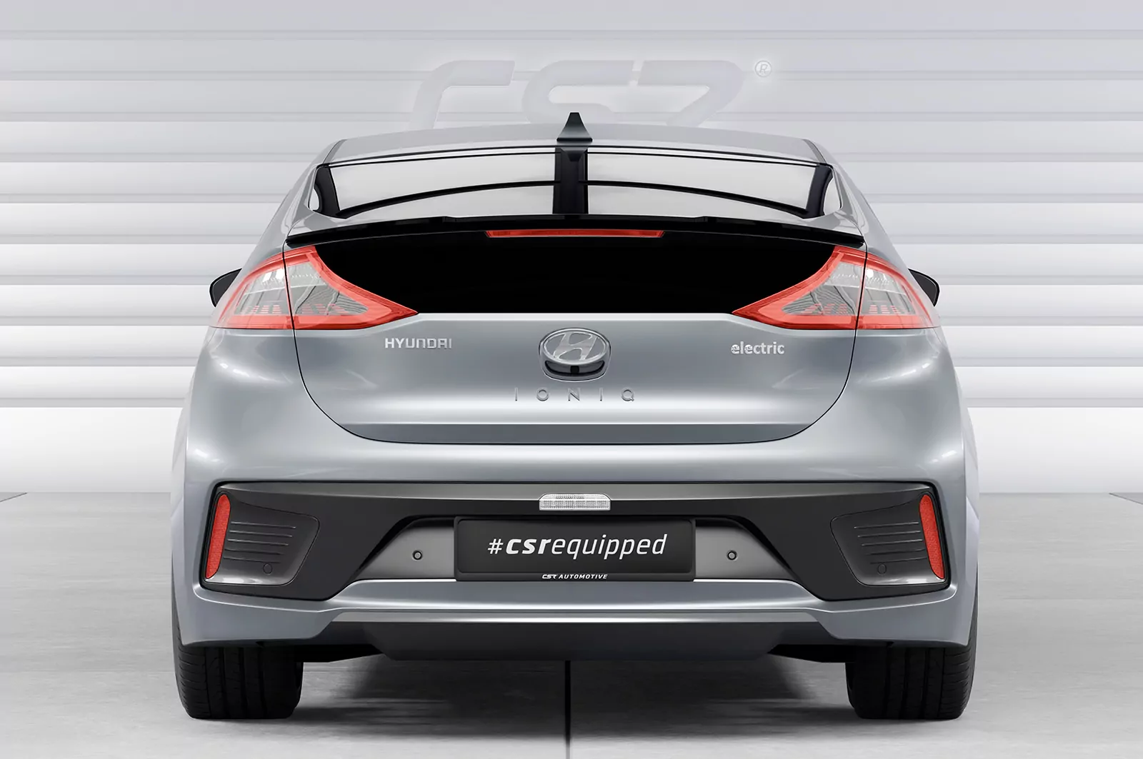 Heckflügel mit ABE für Hyundai Ioniq HF756 Strukturiert (schwarz matt)