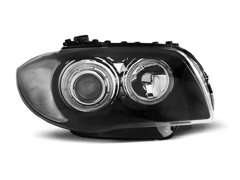HEADLIGHTS ANGEL EYES BLACK fits BMW 1 E87/E81/82/88 04-11