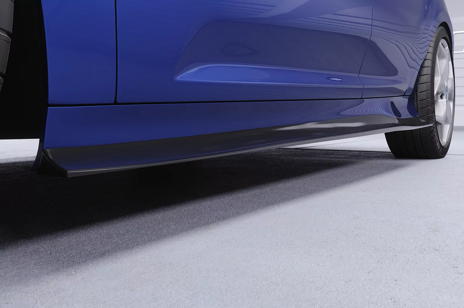 Seitenschweller mit ABE für Ford Focus MK3 ST/ST-Line SS489 Schwarz Strukturiert