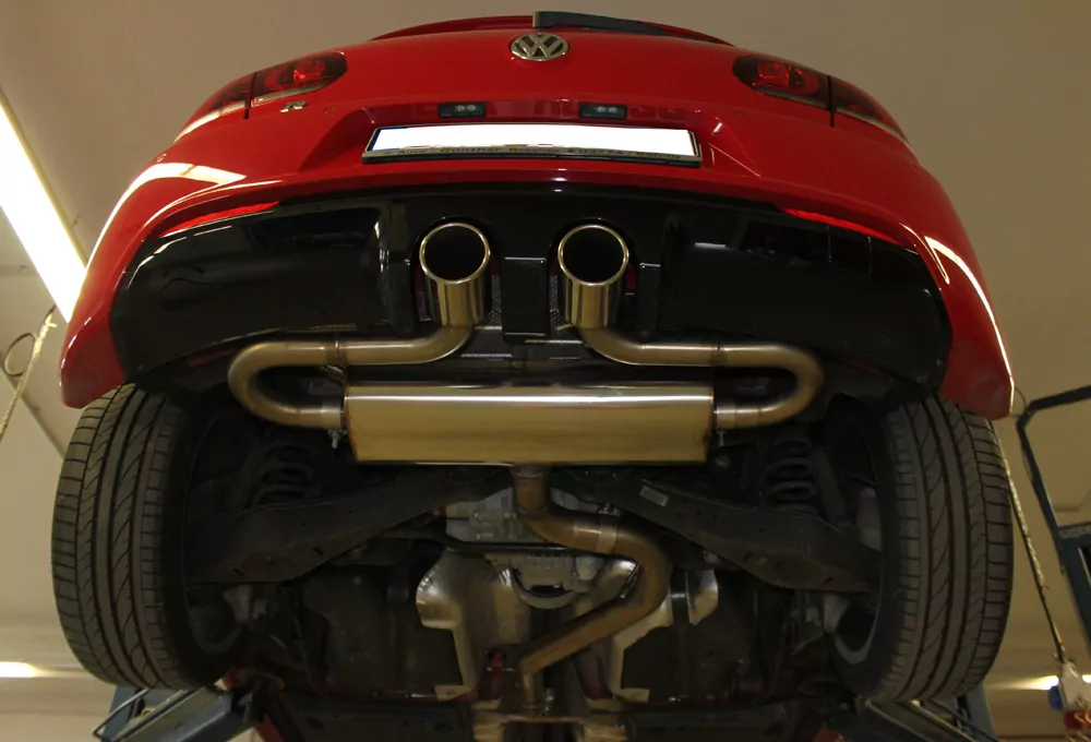 VW Golf VI R 4motion  Endschalldämpfer Ausgang mittig - 2x100 Typ 16
