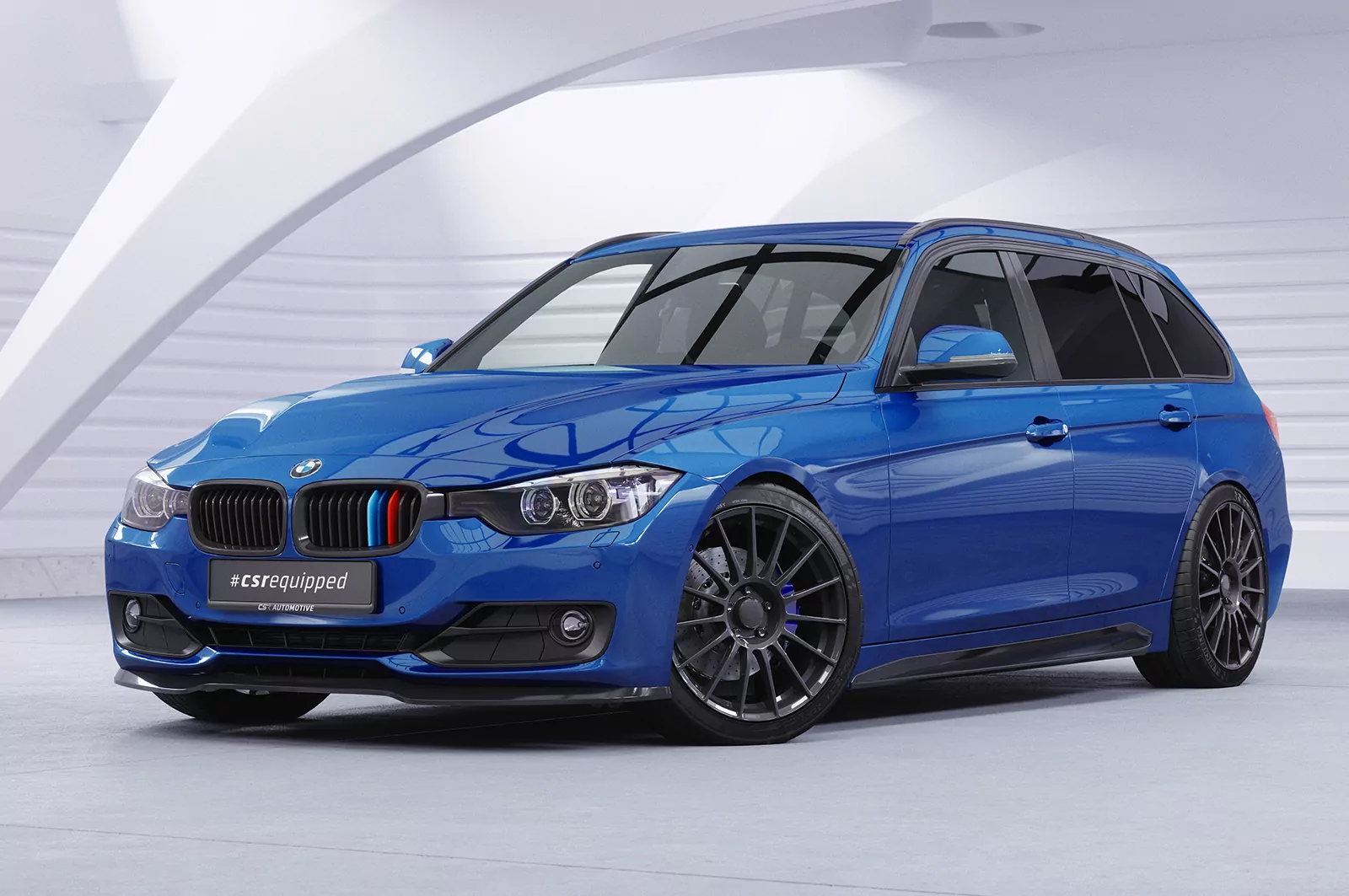 Cup-Spoilerlippe mit ABE für BMW 3er (F30 / F31) CSL506 Schwarz Strukturiert