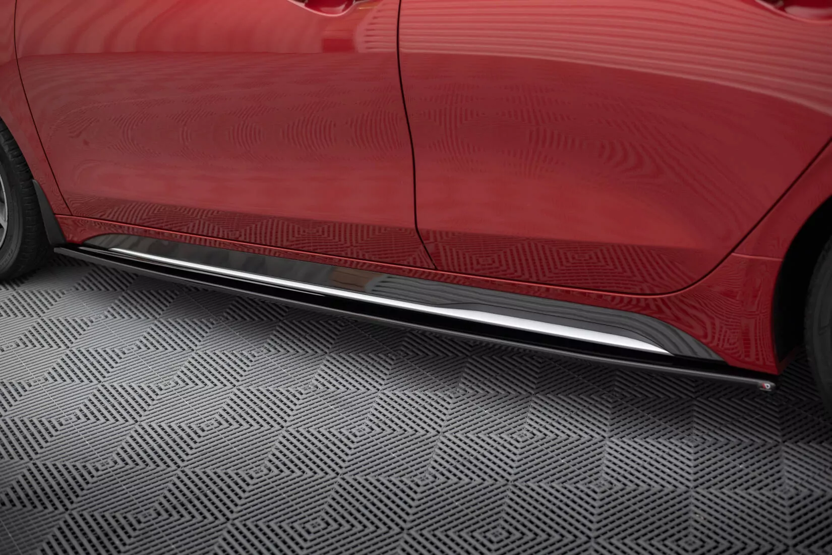 Seitenschweller Ansatz Passend Für Passend Für Diffusor Kia ProCeed GT Mk3 Schwarz Hochglanz Schwarz Hochglanz