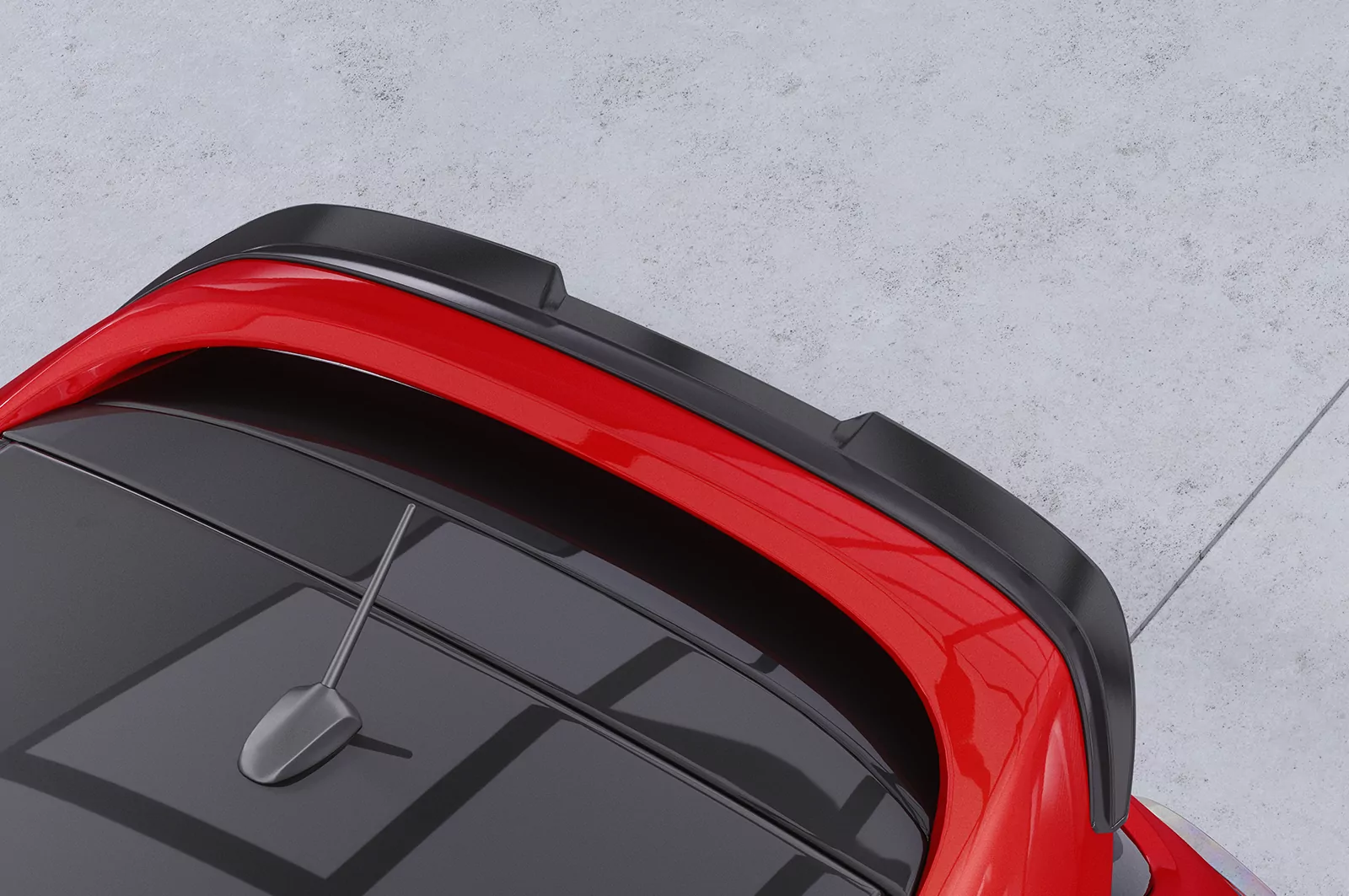 Heckflügel mit ABE für Mazda 3 (Typ BL) MPS HF920 Schwarz Strukturiert