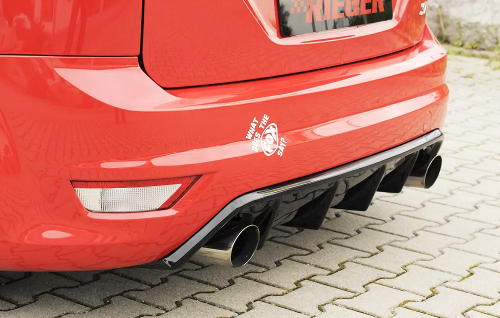 Rieger Heckeinsatz (GBL-34158) für Ford Focus 2 ST - 3-tür. 02.08-01.11 (ab Facelift) schwarz glanz