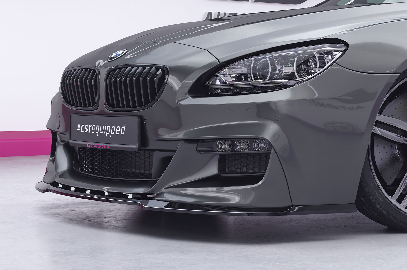 Cup-Spoilerlippe mit ABE für BMW 6er F12/F13/F06 CSL598 Schwarz Strukturiert