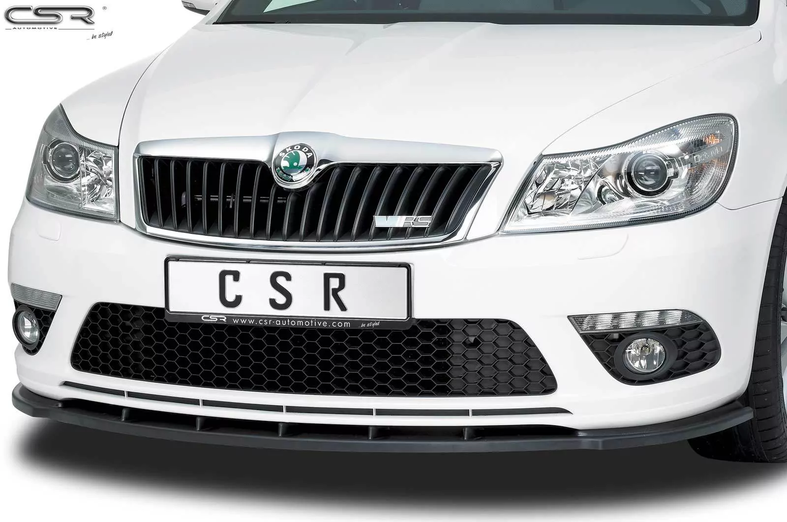 Cup-Spoilerlippe mit ABE für Skoda Octavia II (1Z) RS CSL001 Strukturiert (schwarz matt)