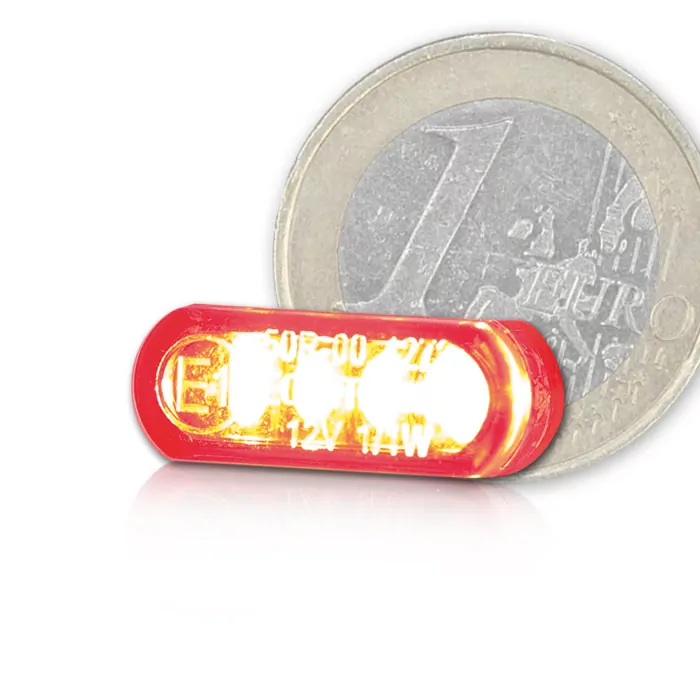 LED-Einbaurücklicht "Heat" | rot | Stück Maße: B 21,5 x H 8,5 x T 11,5 mm | E-geprüft
