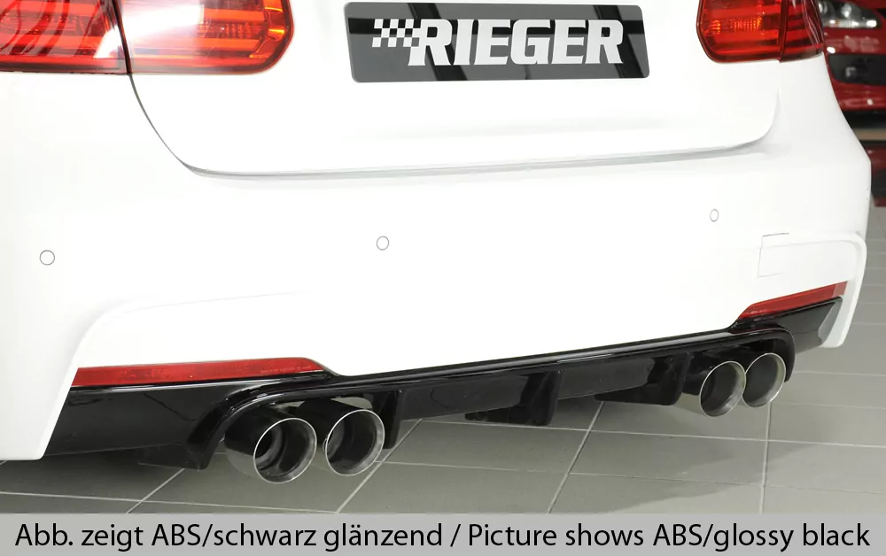 Rieger Heckeinsatz für BMW 3er F30  (3L) | Lim. 07.15- (ab Facelift) LCI nur für M-Paket-Heckschürze
