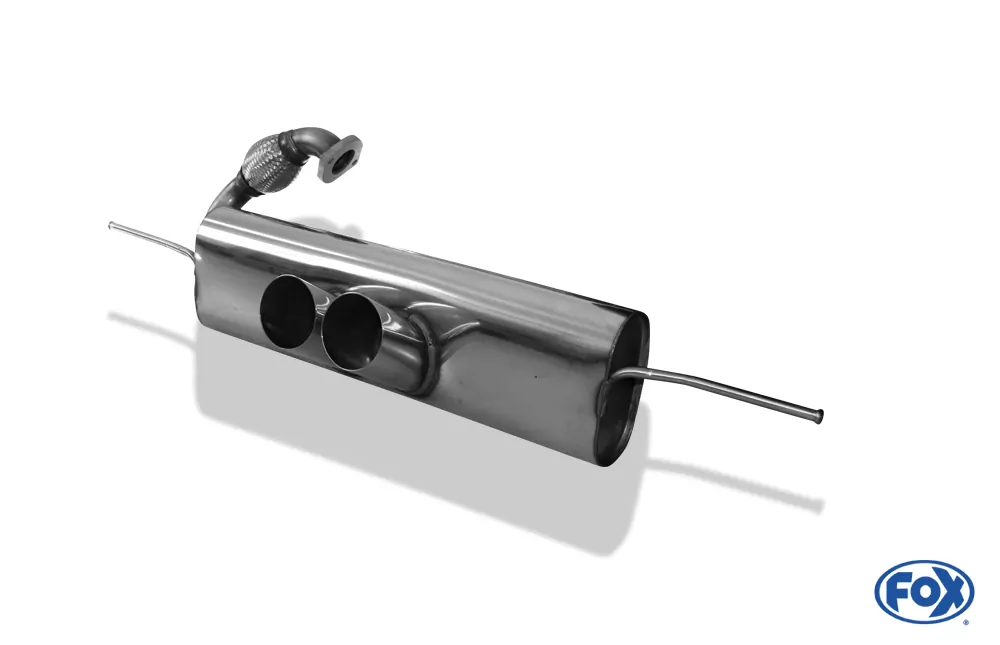 Smart Fortwo Coupe 451 mit Brabus Stoßstange  Endschalldämpfer Ausgang mittig - 2x80 Typ 14