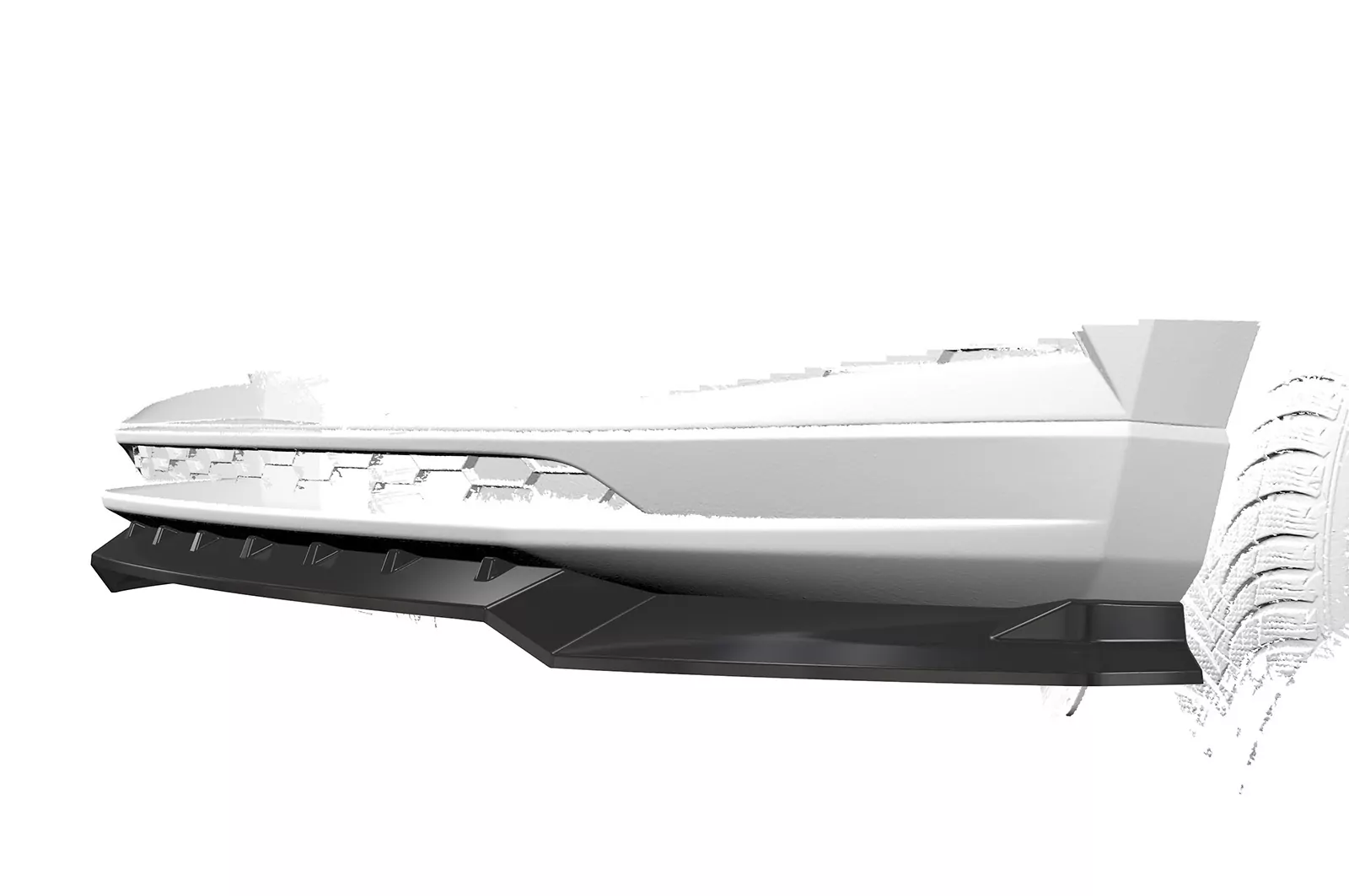 Cup-Spoilerlippe für Skoda Karoq CSL495-M Carbon Look (matt)