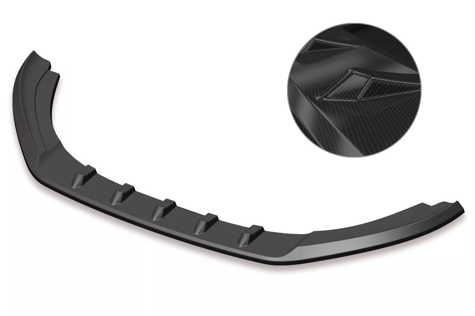 Cup-Spoilerlippe mit ABE für VW Touran I (Typ 1T) CSL398-C Carbon Look Hochglanz