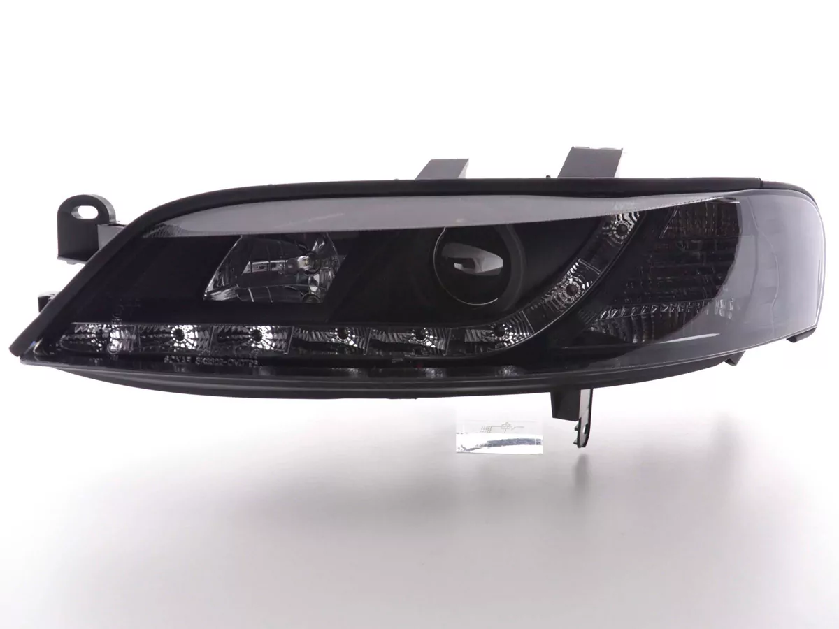 Scheinwerfer Set Daylight LED TFL-Optik Opel Vectra B Bj. 99-02 schwarz