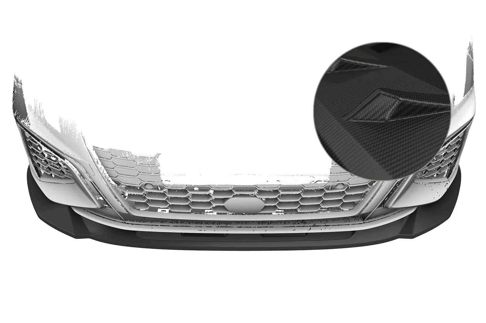 Cup-Spoilerlippe mit ABE für Audi A3 8Y S-Line / S3 8Y CSL483-M Carbon Look (matt)