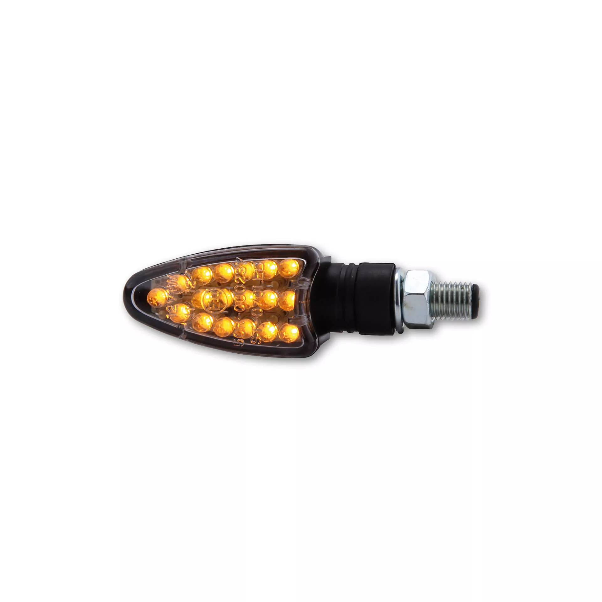 SHIN YO Arrow LED Blinker Gehäuse Schwarz / Linse Klar (Paar), Vorn & Hinten