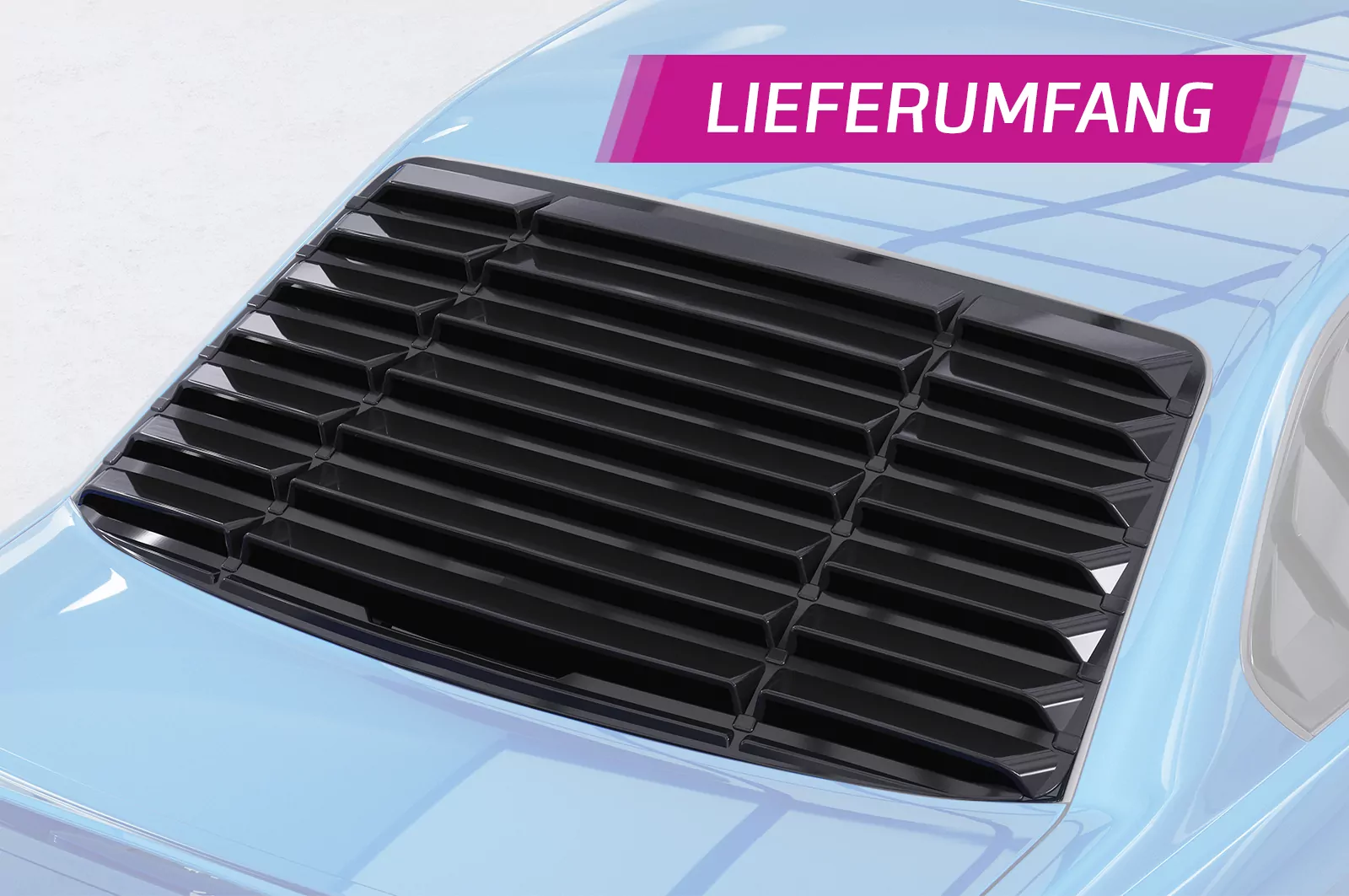 Heckscheibenblende für BMW 3er E36 Coupe HSB111 Schwarz Strukturiert