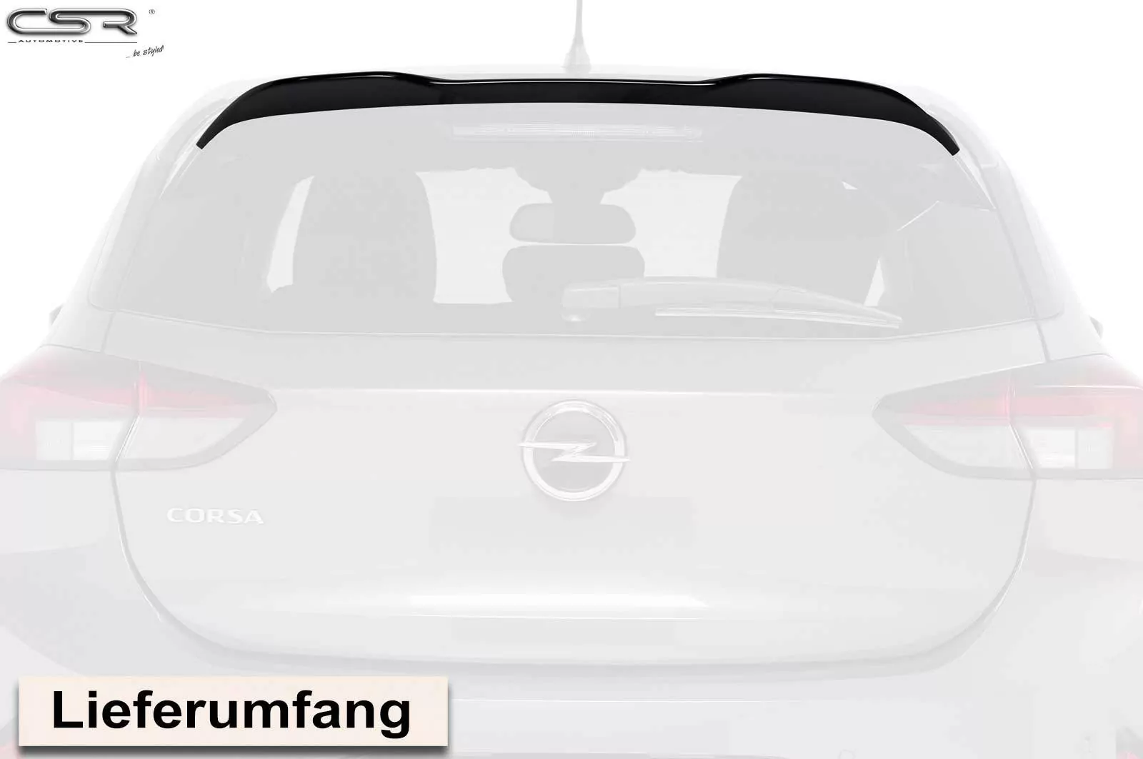 Heckflügel mit ABE für Opel Corsa F HF610-M Carbon Look (matt)