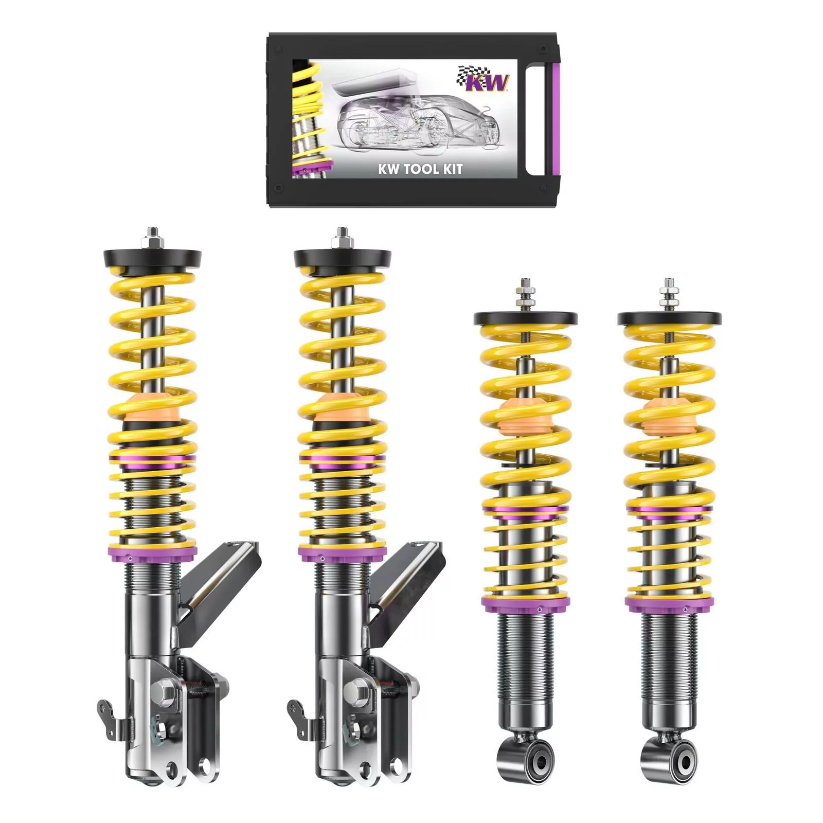 KW Gewindefahrwerk V2 inox HONDA CIVIC VII Stufenheck (ES, ET) 10/2000-04/2006