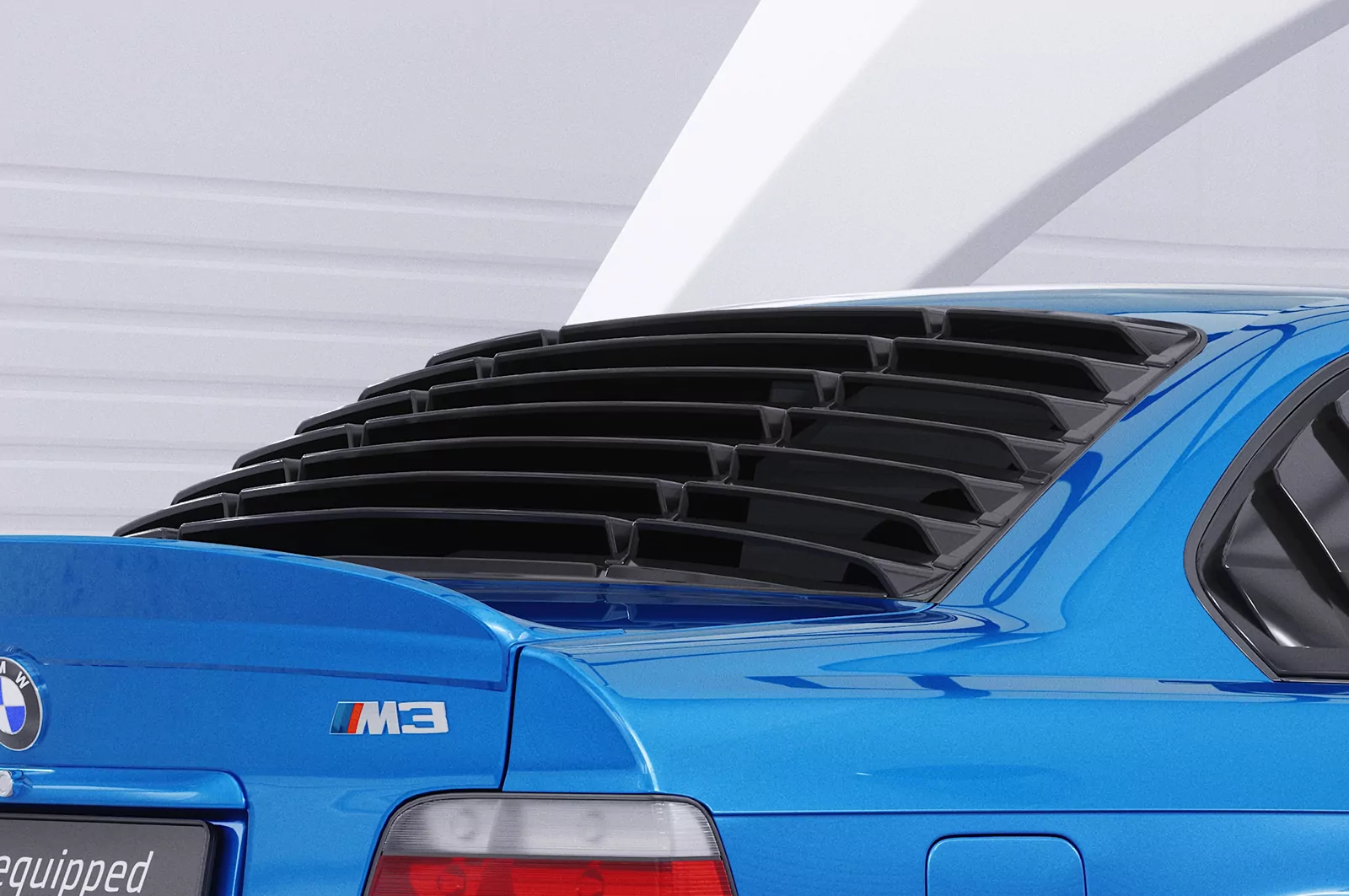 Heckscheibenblende für BMW 3er E36 Coupe HSB111 Schwarz Strukturiert