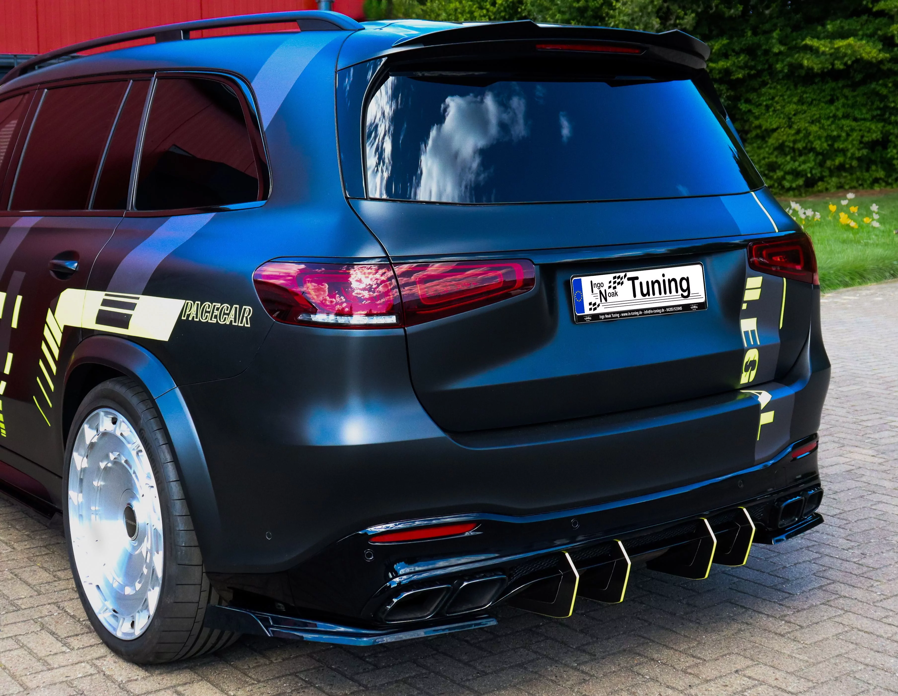 Heckansatz Seitenteile mit Wing für Mercedes GLS 63 AMG 4 Matic