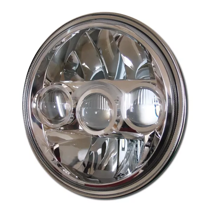 Led-scheinwerfereinsatz 7 Zoll, Fargo, Chrom, Ø=178 Mm, Abblend/ Fern- Und Standlicht, E-geprüft