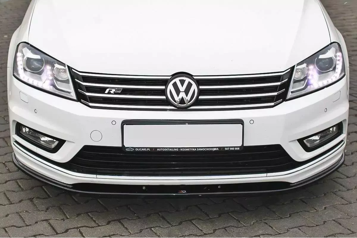 Front Ansatz Passend Für V.1 Passend Für Vw Passat B7 R-Line Schwarz Hochglanz Schwarz Hochglanz