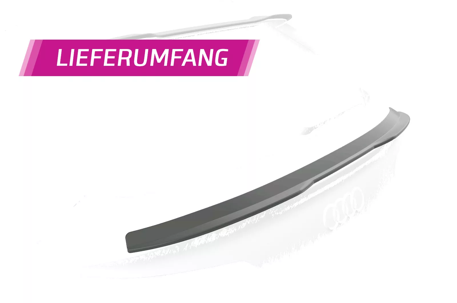 Heckflügel mit ABE für Audi Q5 (FYT) Sportback HF872 Schwarz Strukturiert