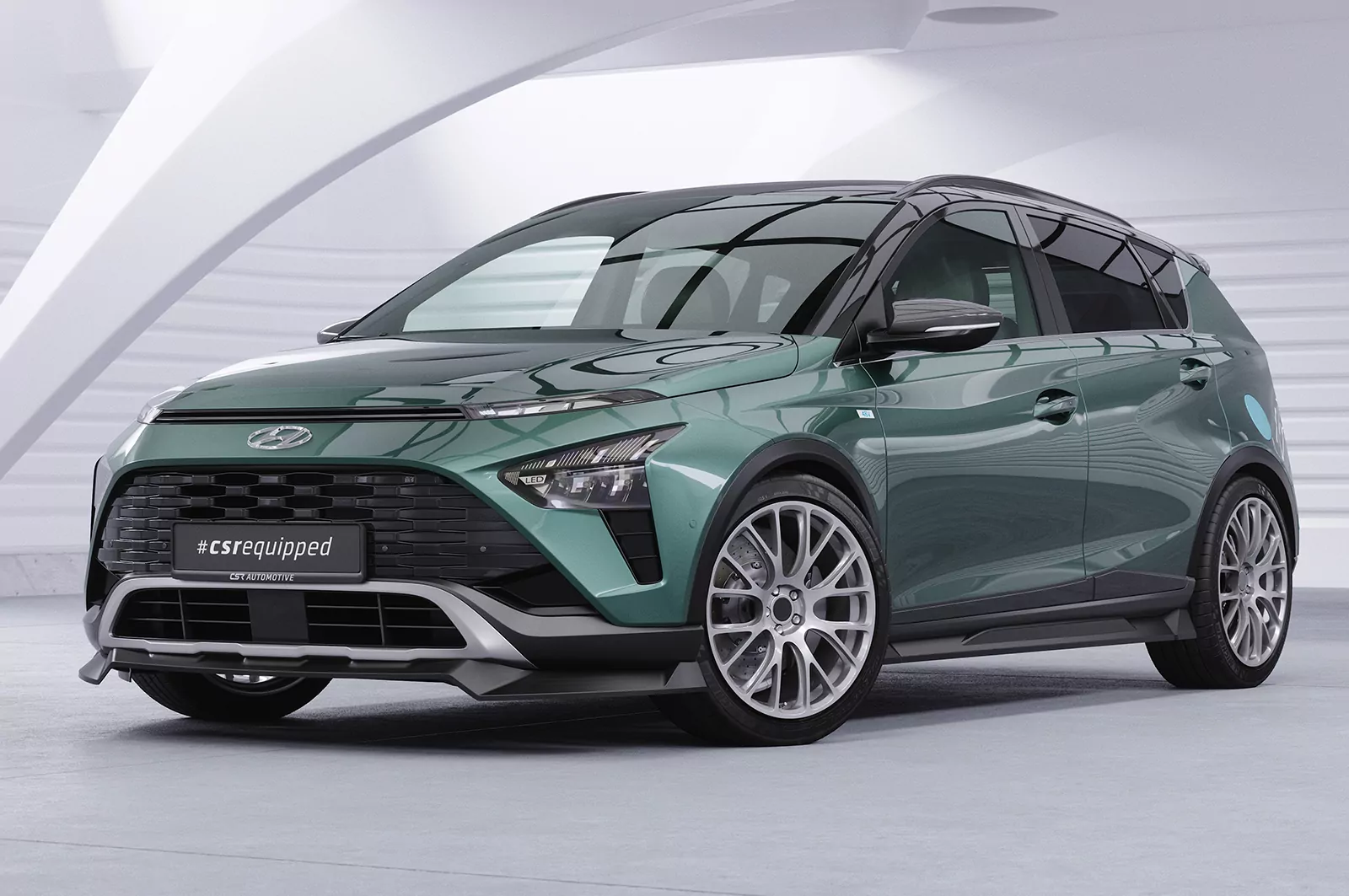 Seitenschweller für Hyundai Bayon SS540 Schwarz Strukturiert