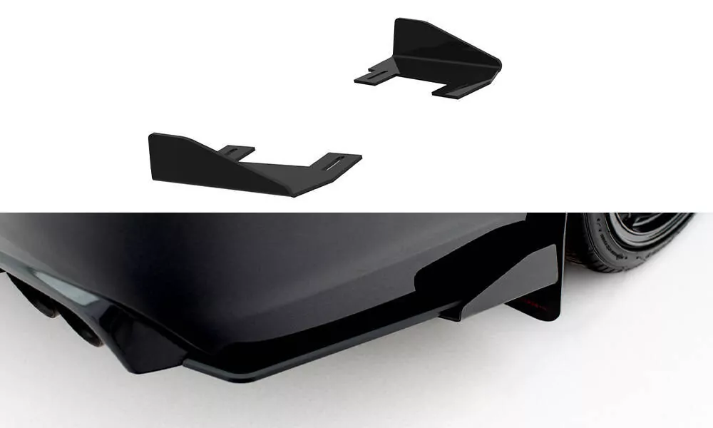 Hintere Seiten Flaps Für Subaru Impreza WRX STI Mk3 Facelift Schwarz Hochglanz
