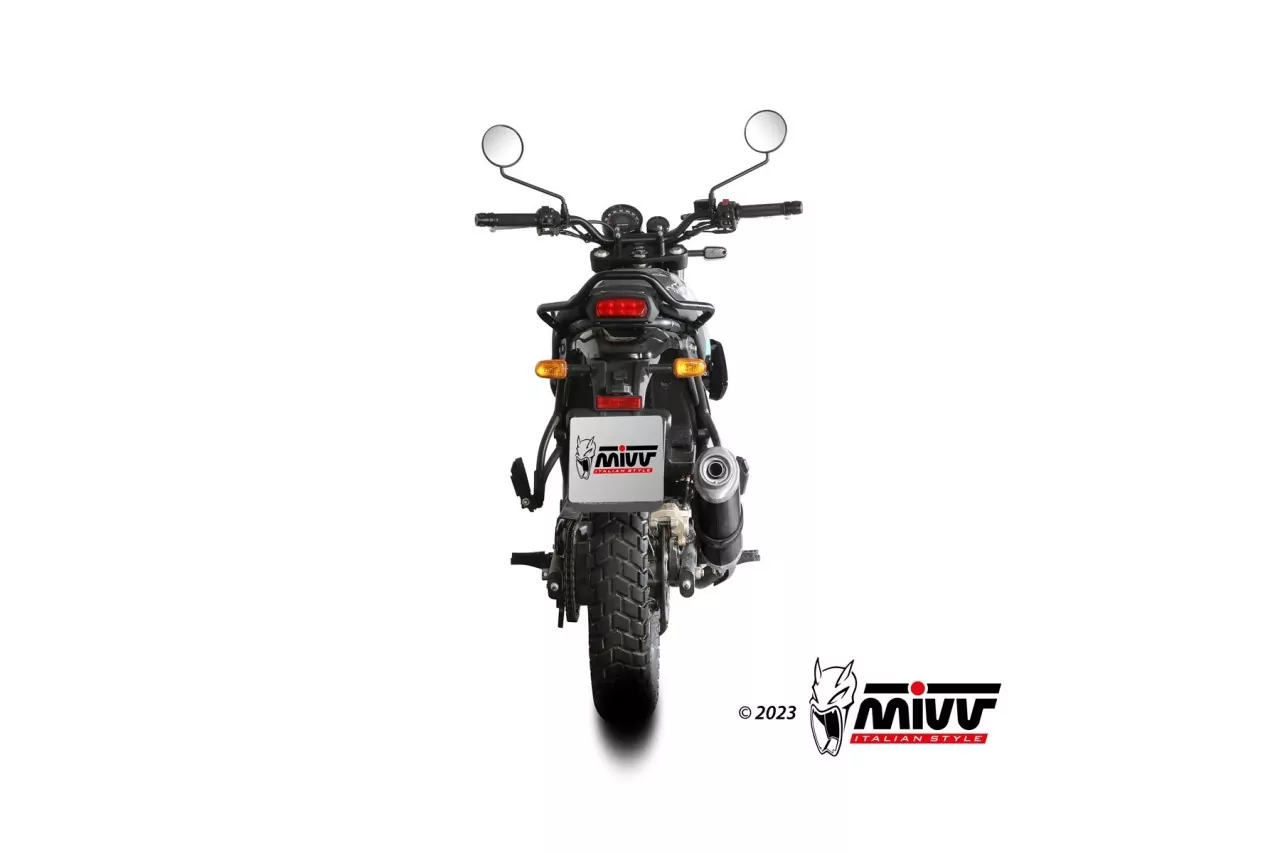 MIVV Oval Edelstahl Schwarz ROYAL ENFIELD SCRAM 411-HIMALAYAN 22-24