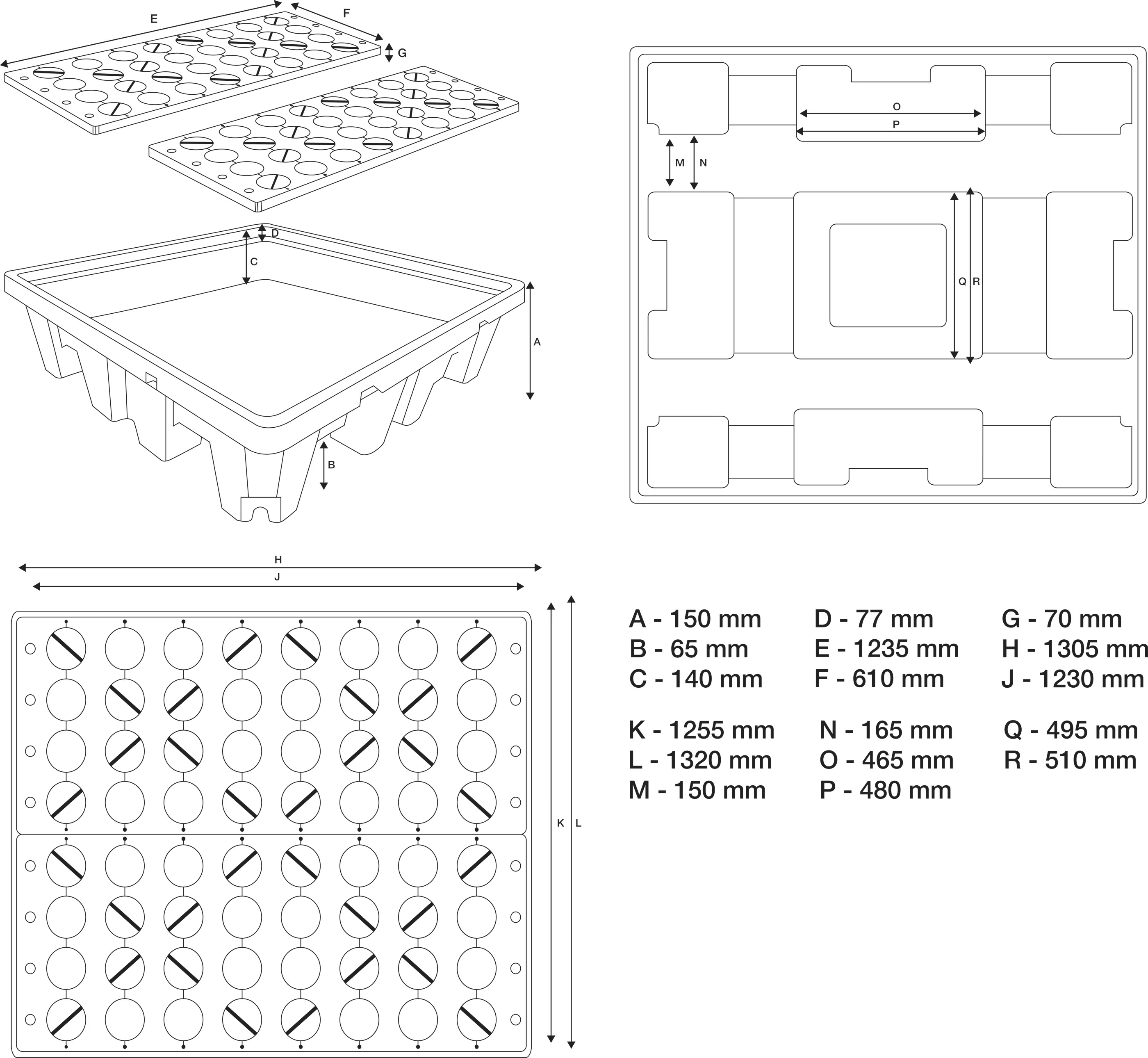 Öl-Auffangwanne | mit Gitterrost | für 4 x 200 l Fässer