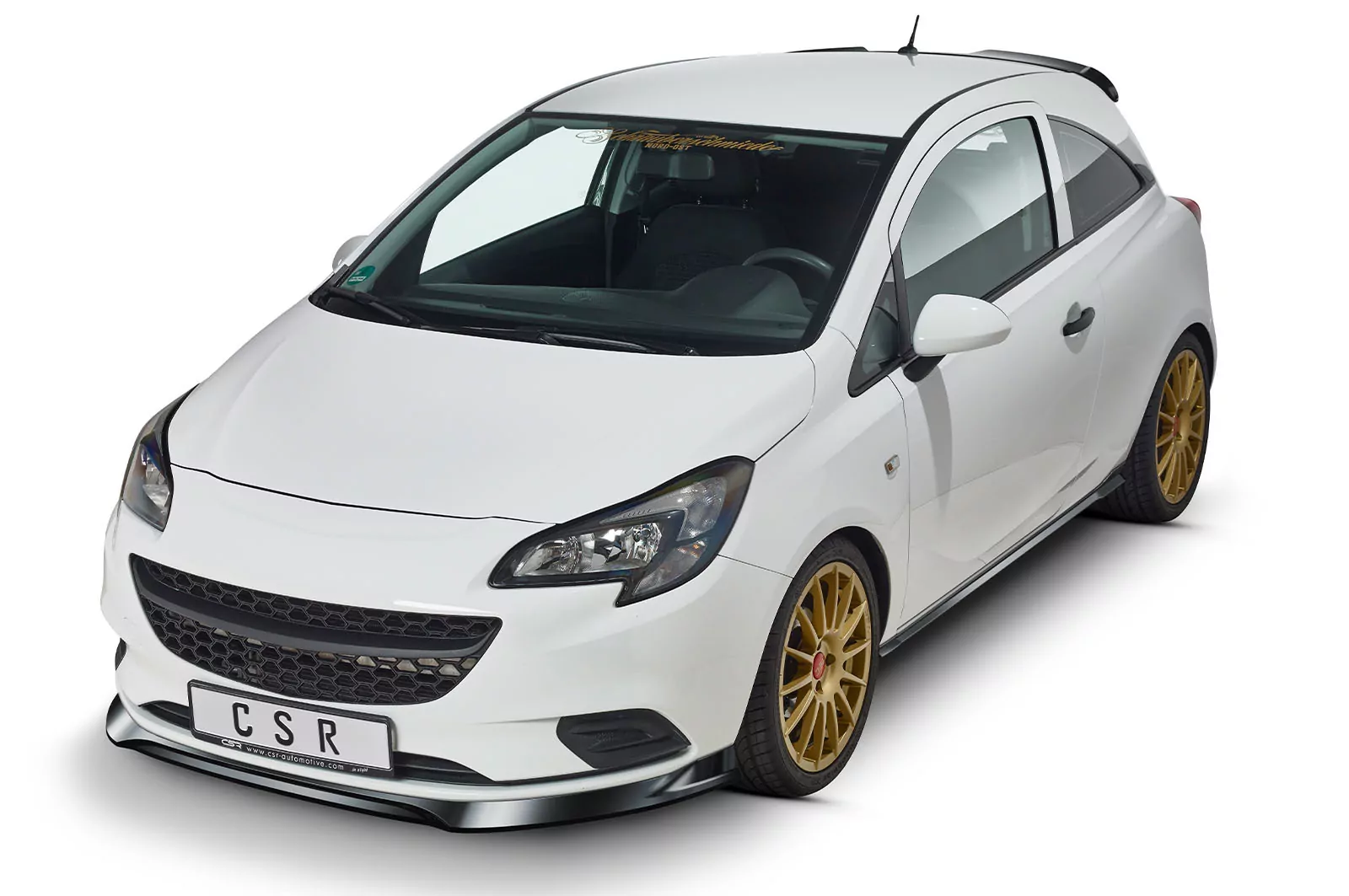 Cup-Spoilerlippe mit ABE für Opel Corsa E CSL516 Schwarz Strukturiert