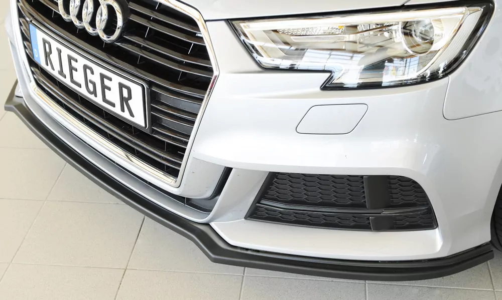 Rieger Spoilerschwert für Audi A3 S3 (8V) | 5-tür. (Sportback 8VA) 09.16- (ab Facelift) für orig. S-Line Frontschürze
