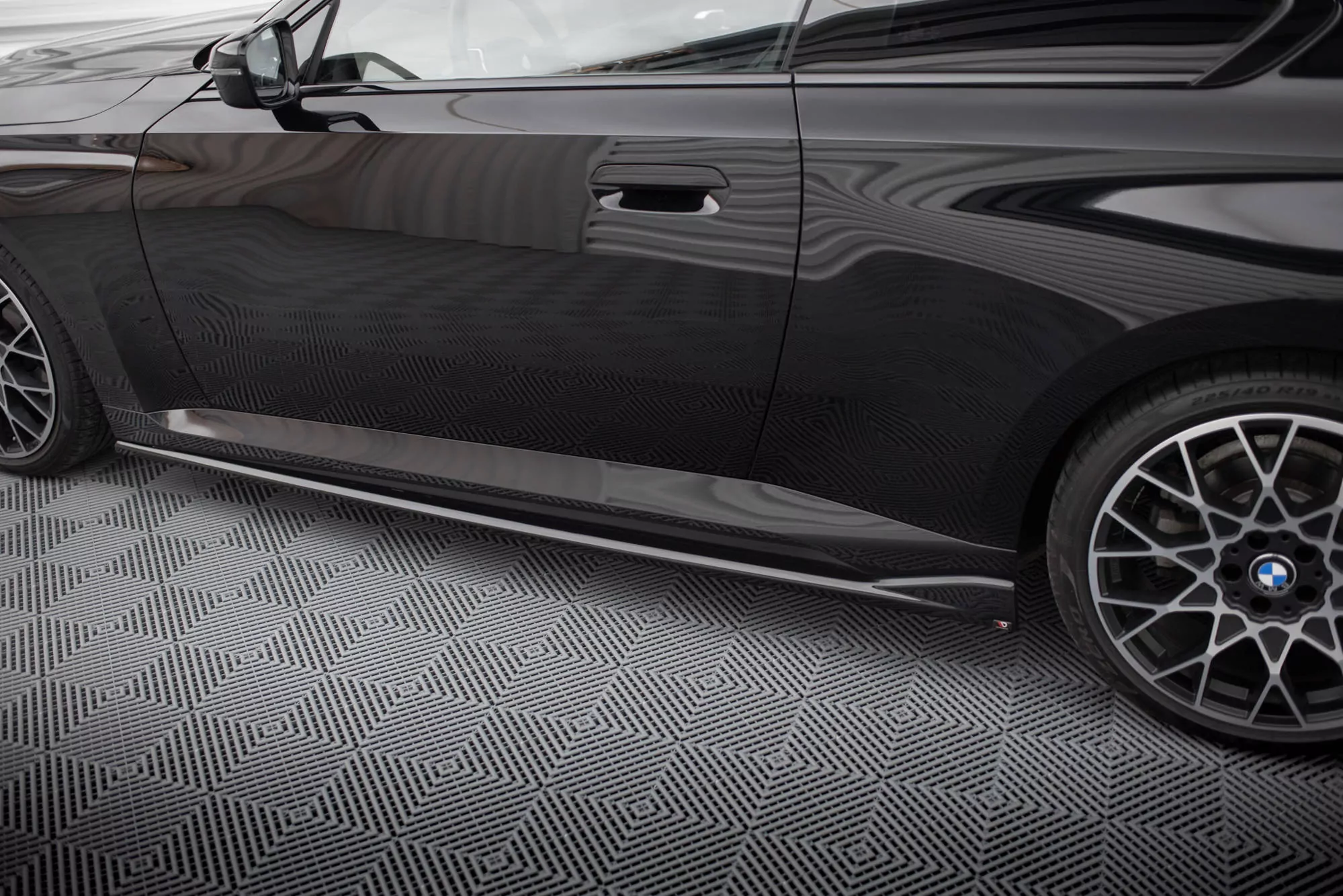 Seitenschweller Ansatz Für V.2 Für BMW 2 Coupe G42 Schwarz Hochglanz