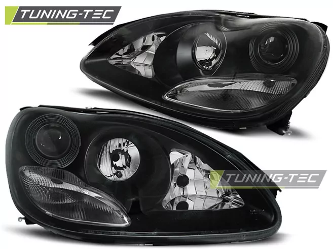 Headlights Black Fits Mercedes W220 S-Klasse 09.98-05.05