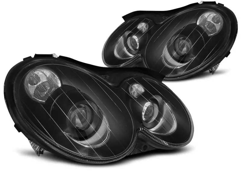 HEADLIGHTS BLACK fits MERCEDES CLK W209 03-10  