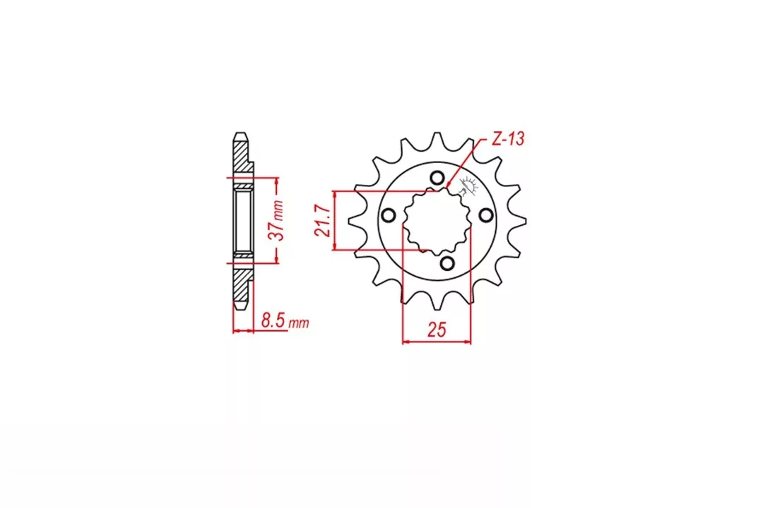 Ritzel 16 Zähne Teilung 520