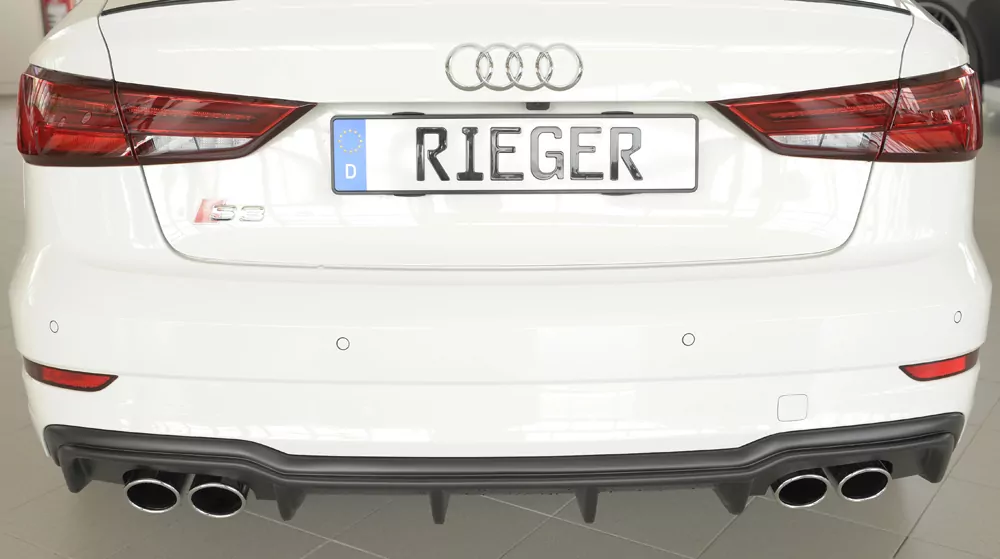 Rieger Heckeinsatz für Audi A3 S3 (8V) | 5-tür. (Limousine 8VS) 09.16- (ab Facelift) nur S3 (8V) Limousine / Cabrio