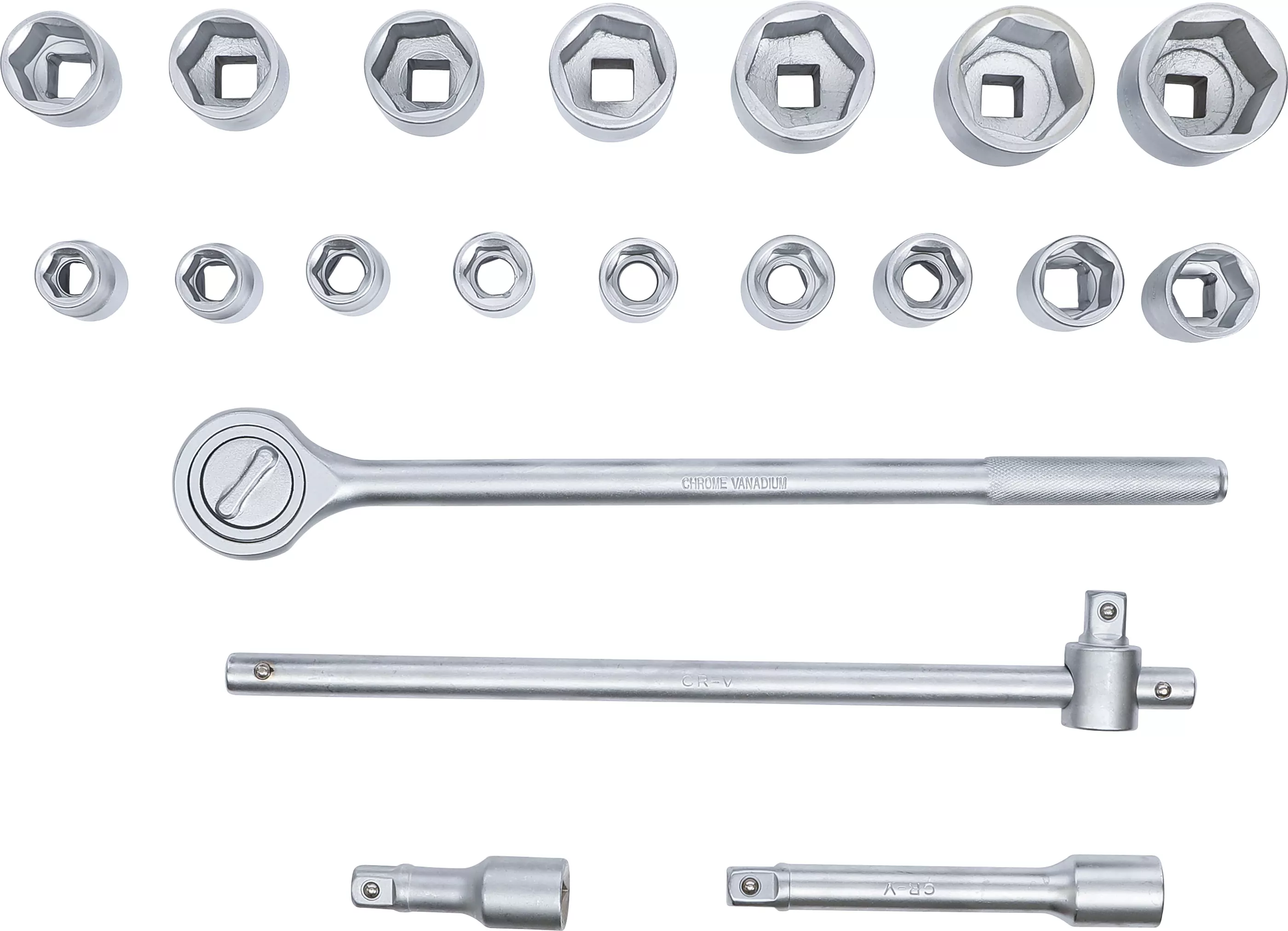 Steckschlüssel-Satz | Antrieb 20 mm (3/4") | SW 19 - 50 mm | 20-tlg.