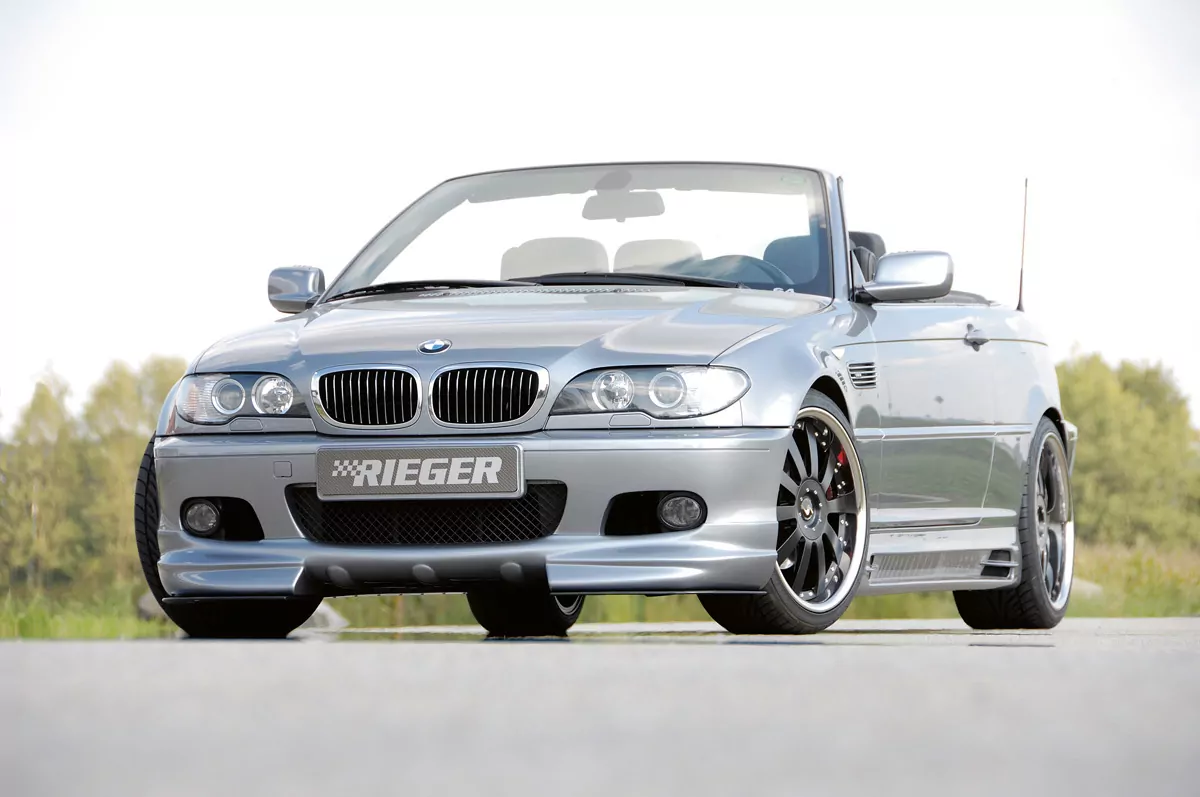 Rieger Spoilerlippe für BMW 3er E46 | Cabrio 02.98-12.01 (bis Facelift) für M2 Sportpaket-Frontschürze