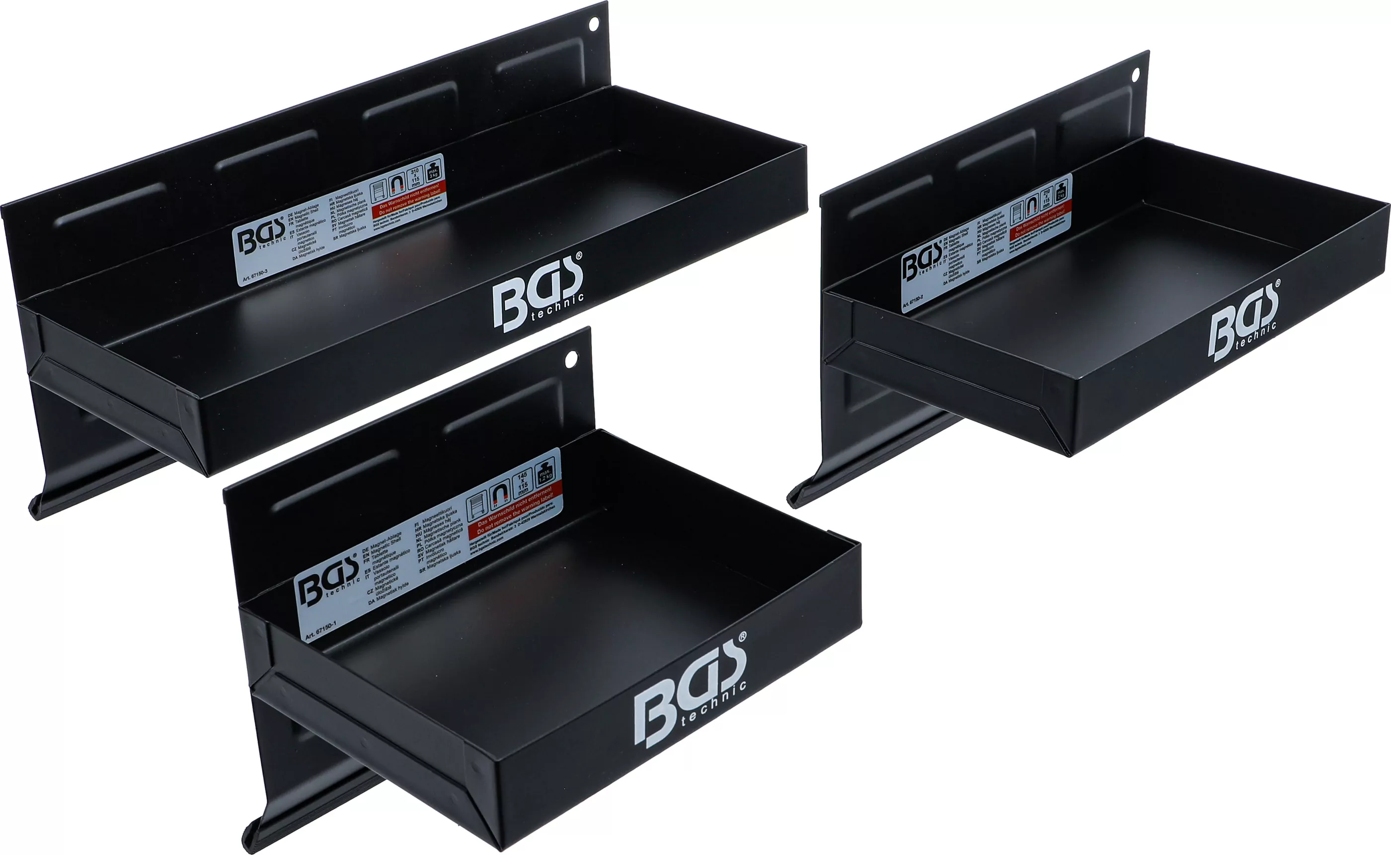 Magnet-Ablagen-Satz | 150 / 210 / 310 mm | 3-tlg.