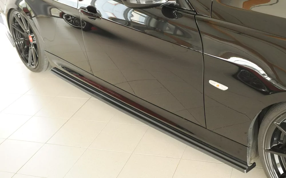 Rieger Seitenschweller rechts ansatz matt schwarz für BMW 3er E91 Touring 09.08- (ab Facelift) LCI